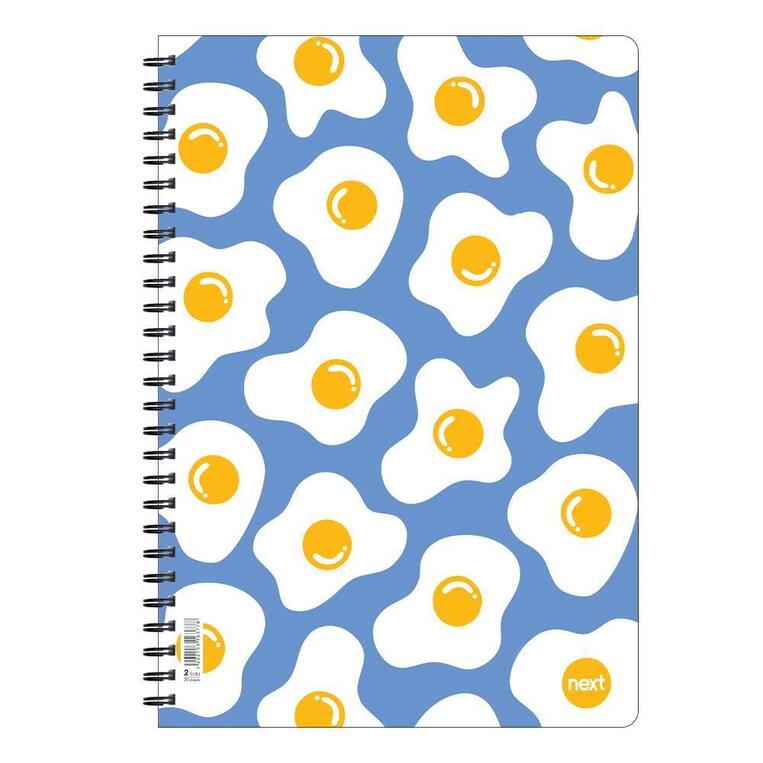 NEXT ΤΕΤΡΑΔΙΟ ΣΠΙΡΑΛ A4 (21x29,7cm) 2 ΘΕΜΑΤΩΝ 70φ EGGS 1632055