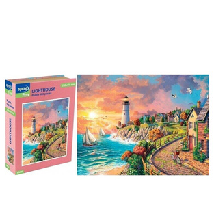 SPREE FUN ΠΑΖΛ 500 ΤΕΜΑΧΙΩΝ 35x47cm LIGHTHOUSE ΣΕ ΚΟΥΤΙ ΜΕ ΣΧΗΜΑ ΒΙΒΛΙΟ SP69020