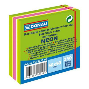 DONAU ΑΥΤΟΚΟΛΛΗΤΑ ΧΑΡΤΑΚΙΑ ΣΗΜΕΙΩΣΕΩΝ ΚΥΒΟΣ MINI 5x5cm NEON ΧΡΩΜΑΤΙΣΤΟΣ ΠΡΑΣΙΝΕΣ ΑΠΟΧΡΩΣΕΙΣ 250φ 757503199