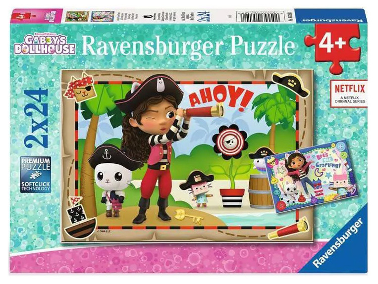 RAVENSBURGER ΠΑΖΛ 2x24τεμ GABBYS DOLLHOUSE 05710