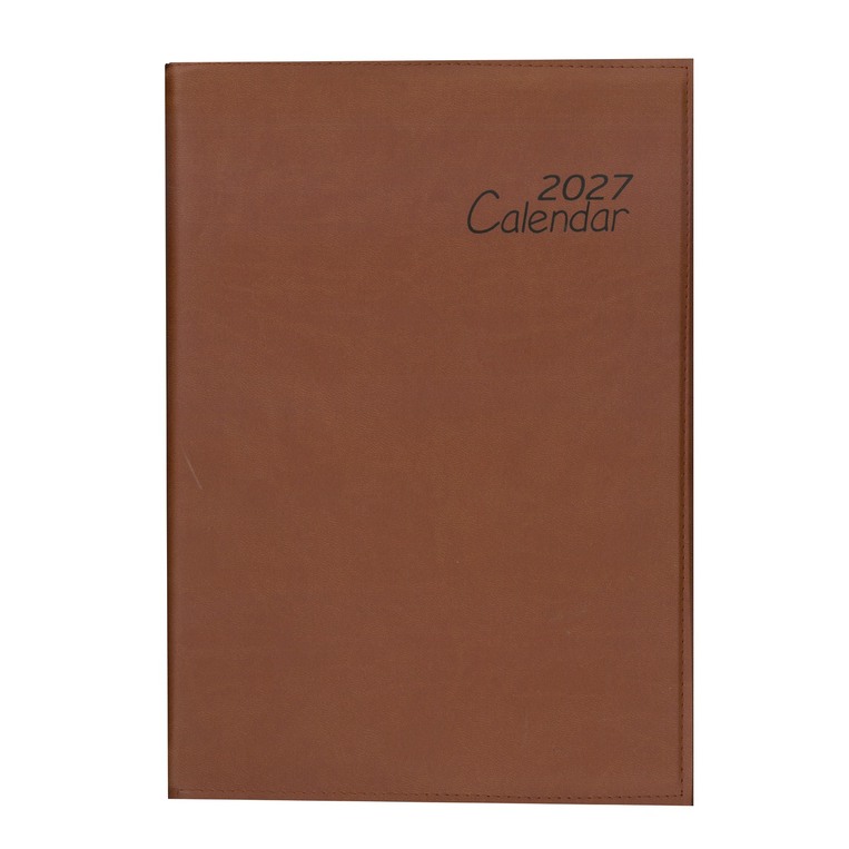 2027 ΗΜΕΡΟΛΟΓΙΟ ΗΜΕΡΗΣΙΟ ΥΠΟΚΙΤΡΙΝΟ 17x24cm ΚΑΦΕ ΣΕ ΘΗΚΗ 01 (ΠΛΑΝΟΓΡΑΜΜΑ)