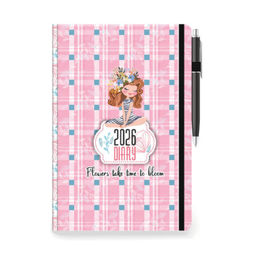 2026 ΗΜΕΡΟΛΟΓΙΟ ΗΜΕΡΗΣΙΟ KAPO 12x17cm ΚΑΡΟ ΚΟΡΙΤΣΙ ΜΕ ΛΟΥΛΟΥΔΙΑ ΣΤΑ ΜΑΛΛΙΑ ΜΕ ΛΑΣΤΙΧΟ / ΣΤΥΛΟ KAI ΕΥΡΕΤΗΡΙΟ ΜΗΝΩΝ 890122 (ΤΡΙΠΕΡΙΝΑ)