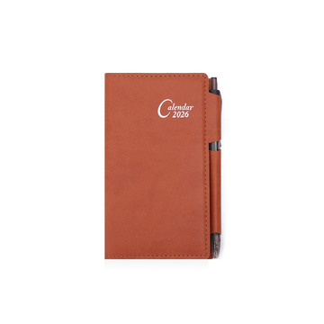 2026 ΗΜΕΡΟΛΟΓΙΟ ΗΜΕΡΗΣΙΟ 9x15cm ΚΑΦΕ ΤΑΜΠΑ ΜΕ ΘΗΚΗ ΚΑΙ ΣΤΥΛΟ 004 (EKDOSIS)