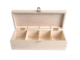 ARTEMIO ΞΥΛΙΝΟ ΚΟΥΤΙ ΜΕ ΤΕΣΣΕΡΑ ΧΩΡΙΣΜΑΤΑ 27x10,5x8cm TEA BOX 1214001011