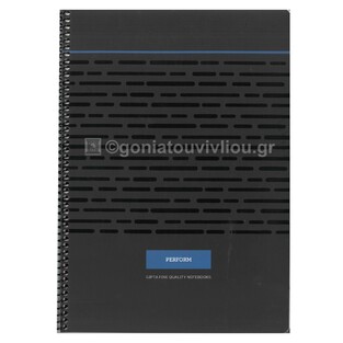 UNIPAP GIPTA ΤΕΤΡΑΔΙΟ ΣΠΙΡΑΛ 17x25cm 1 ΘΕΜΑΤΟΣ 30φ ΠΕΡΦΟΡΕ PERFORM ΜΠΛΕ 35735