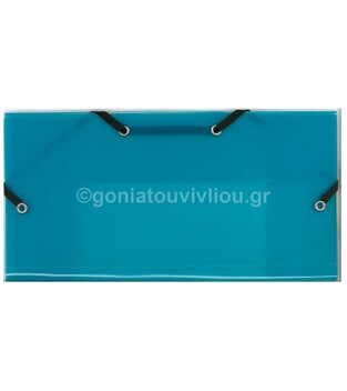 VIQUEL ΦΑΚΕΛΟΣ ΜΕ ΛΑΣΤΙΧΟ ΠΛΑΣΤΙΚΟΣ 12x23,5cm ΔΙΑΦΑΝΟΣ ΜΠΛΕ 016983