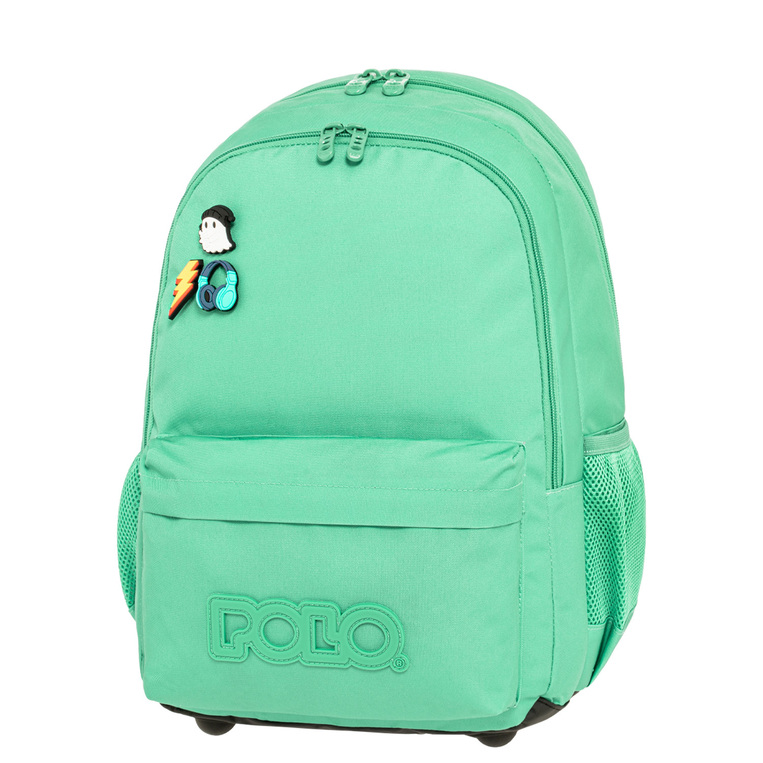 POLO ΣΧΟΛΙΚΗ ΤΣΑΝΤΑ ΣΑΚΙΔΙΟ ΠΛΑΤΗΣ ΔΗΜΟΤΙΚΟΥ PINS EMERALD ΣΜΑΡΑΓΔΙ 20lt 901059 6700