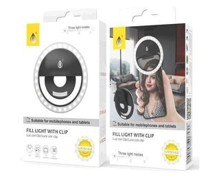MTK SELFIE RING LIGHT MINI LED ΜΕ ΚΛΙΠ ΓΙΑ ΚΙΝΗΤΑ ΚΑΙ TABLET NR9142 2901422 ΜΑΥΡΟ ΕΠΑΝΑΦΟΡΤΙΖΟΜΕΝΟ