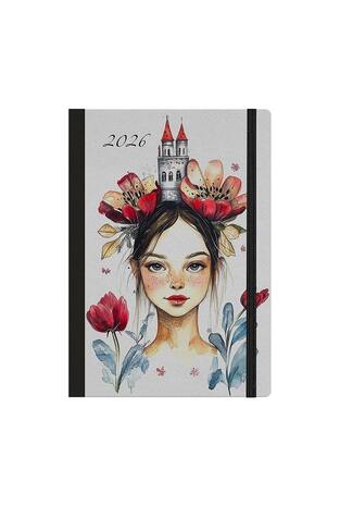 2026 ΗΜΕΡΟΛΟΓΙΟ ΗΜΕΡΗΣΙΟ 12x17cm FANCY b ΚΟΡΙΤΣΙ ΚΑΣΤΡΟ ΜΕ ΛΑΣΤΙΧΟ 62062 (ΛΙΝΑΡΔΑΤΟΣ)