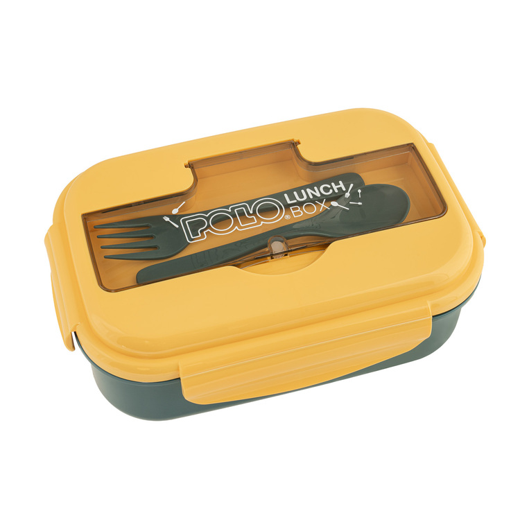 POLO ΤΑΠΕΡ ΔΟΧΕΙΟ ΦΑΓΗΤΟΥ ΠΛΑΣΤΙΚΟ ΜΕ ΔΙΑΧΩΡΙΣΤΙΚΟ 2 ΘΕΣΕΩΝ ΚΙΤΡΙΝΟ ΜΠΛΕ (ΚΑΤΑΛΛΗΛΟ ΓΙΑ ΦΟΥΡΝΟ ΜΙΚΡΟΚΥΜΑΤΩΝ) 951038 5870