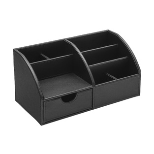 OSCO ΟΡΓΑΝΩΤΗΣ ΓΡΑΦΕΙΟΥ ΑΠΟ ΔΕΡΜΑΤΙΝΗ 29x15x14cm ΜΑΥΡΟΣ 9185
