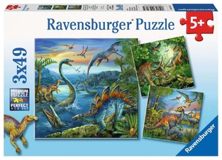 RAVENSBURGER ΠΑΖΛ 3X49τεμ ΔΕΙΝΟΣΑΥΡΟΙ 09317