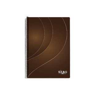 SKAG ΤΕΤΡΑΔΙΟ ΣΠΙΡΑΛ A4 (21x29,7cm) 4 ΘΕΜΑΤΩΝ 120φ SILVER ΚΑΦΕ 303309