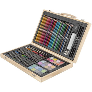 NASSAU ART BOX ΞΥΛΙΝΟ ΒΑΛΙΤΣΑΚΙ ΖΩΓΡΑΦΙΚΗΣ 23x36cm 79 ΤΕΜΑΧΙΩΝ CCAR0973