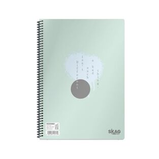 SKAG ΤΕΤΡΑΔΙΟ ΣΠΙΡΑΛ A4 (21x29,7cm) 2 ΘΕΜΑΤΩΝ 60φ UNIVERSITY PP ΔΙΑΦΑΝΕΣ ΕΞΩΦΥΛΛΟ ΠΡΑΣΙΝΟ 125727