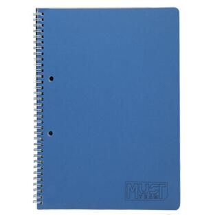 MUST TEAM ΤΕΤΡΑΔΙΟ ΣΠΙΡΑΛ Α4 (21x29,7cm) 4 ΘΕΜΑΤΩΝ ΠΕΡΦΟΡΕ ΜΕ ΤΡΥΠΕΣ CRAFT 120φ ΜΠΛΕ 579884