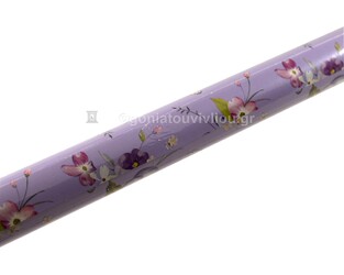 CARTA REGALO ΧΑΡΤΙ ΠΕΡΙΤΥΛΙΓΜΑΤΟΣ ΣΕ ΡΟΛΟ 70cm x 2m ΜΩΒ ΛΙΛΑ ΜΕ ΠΕΤΑΛΟΥΔΕΣ
