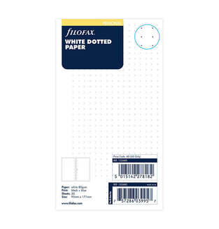 FILOFAX PERSONAL (09,5x17,1cm ) ΑΝΤΑΛΛΑΚΤΙΚΟ WHITE DOTTED PAPER (ΛΕΥΚΑ ΦΥΛΛΑ ΣΗΜΕΙΩΣΕΩΝ ΜΕ ΤΕΛΕΙΕΣ) 132680