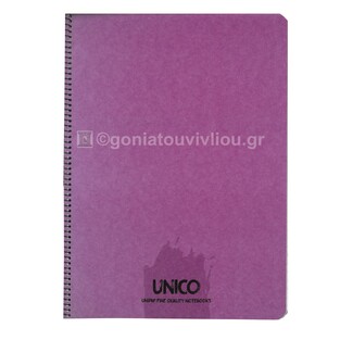 UNIPAP ΤΕΤΡΑΔΙΟ ΣΠΙΡΑΛ A4 (21x29,7cm) 5 ΘΕΜΑΤΩΝ 150φ UNICO ΜΩΒ 35624