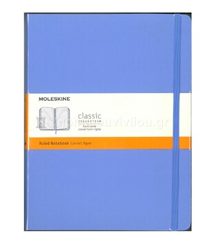 MOLESKINE ΣΗΜΕΙΩΜΑΤΑΡΙΟ XLARGE (19x25cm) HARD COVER HYDRANGEA BLUE RULED NOTEBOOK (ΡΙΓΕ)