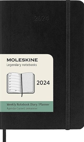 2024 ΗΜΕΡΟΛΟΓΙΟ MOLESKINE POCKET (9x14cm) SOFT COVER BLACK WEEKLY DIARY (ΕΒΔΟΜΑΔΙΑΙΟ ΗΜΕΡΟΛΟΓΙΟ ΕΤΟΥΣ)