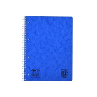 SKAG ΤΕΤΡΑΔΙΟ ΣΠΙΡΑΛ A4 (21x29,7cm) 4 ΘΕΜΑΤΩΝ 120φ ΠΡΕΣΠΑΝ PRESPAN STYLE ΠΕΡΦΟΡΕ ΜΕ ΤΡΥΠΕΣ ΜΠΛΕ 124881