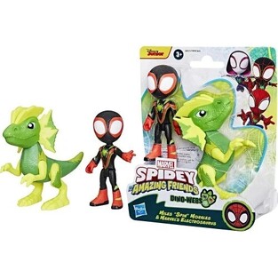 HASBRO SPIDEY AND HIS AMAZING FRIENDS DINO WEBS MILES SPIN MORALES AND MARVEL S ELECTROSAURUS G0121 / F9478