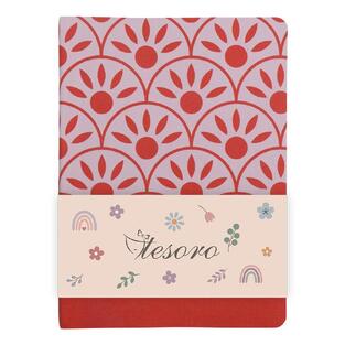 TESORO ΣΗΜΕΙΩΜΑΤΑΡΙΟ FLEXI VIBE 14x20cm 96φ ΜΕ ΓΡΑΜΜΕΣ ΚΟΚΚΙΝΟ ΜΕ ΛΟΥΛΟΥΔΙΑ 582411