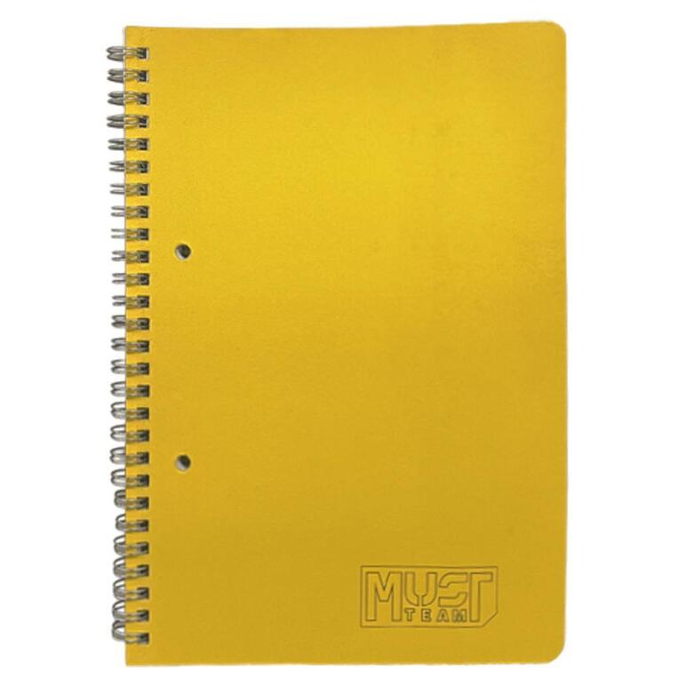 MUST TEAM ΤΕΤΡΑΔΙΟ ΣΠΙΡΑΛ 17x25cm 3 ΘΕΜΑΤΩΝ ΠΕΡΦΟΡΕ ΜΕ ΤΡΥΠΕΣ CRAFT 90φ ΚΙΤΡΙΝΟ 579880