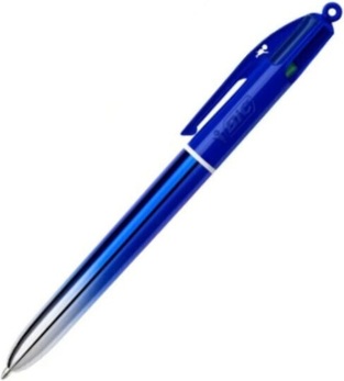BIC ΣΤΥΛΟ ΜΕ ΤΕΣΣΕΡΑ (4) ΧΡΩΜΑΤΑ 4 COLOURS SMOOTH GRADIENT BLUE MEDIUM 1.0mm  ΜΠΛΕ ΚΛΑΣΣΙΚΕΣ ΑΠΟΧΡΩΣΕΙΣ