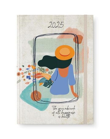 2025 ΗΜΕΡΟΛΟΓΙΟ ΗΜΕΡΗΣΙΟ 10x14cm WELLNESS d THE GROUNDWORK OF ALL HAPPINESS ΜΕ ΛΑΣΤΙΧΟ ΚΑΙ ΣΤΥΛΟΘΗΚΗ 52051 (ΛΙΝΑΡΔΑΤΟΣ)