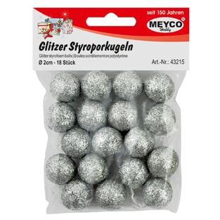 MEYCO ΣΕΤ ΜΠΑΛΕΣ ΦΕΛΙΖΟΛ ΜΕ ΧΡΥΣΟΣΚΟΝΗ GLITTER (ΓΚΛΙΤΕΡ) ΑΣΗΜΙ 20MM 18ΤΜΧ 43215