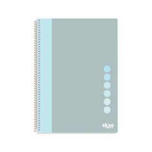 SKAG ΤΕΤΡΑΔΙΟ ΣΠΙΡΑΛ 17x25cm 3 ΘΕΜΑΤΩΝ 90φ PASTEL VIBE ΓΑΛΑΖΙΟ 312899