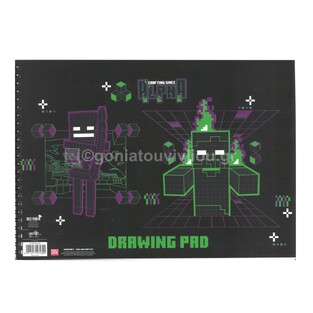 GRAFFITI ΜΠΛΟΚ ΖΩΓΡΑΦΙΚΗΣ A4 (21x29,7cm) 30φ ΠΛΑΓΙΟ ΣΠΙΡΑΛ MINECRAFT MATRIX 25818