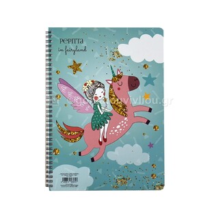 ΝΕΟΧΑΡΤ ΤΕΤΡΑΔΙΟ ΣΠΙΡΑΛ A4 (21x29,7cm) 2 ΘΕΜΑΤΩΝ 60φ PEPITTA ΡΟΖ ΦΤΕΡΩΤΟΣ ΜΟΝΟΚΕΡΟΣ 36361
