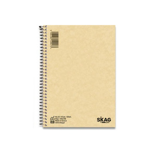 SKAG ΣΗΜΕΙΩΜΑΤΑΡΙΟ ΣΠΙΡΑΛ 10,5x14,8cm 2 ΘΕΜΑΤΩΝ 80φ No20 UNIVERSITY FOIL ΜΠΕΖ 120159
