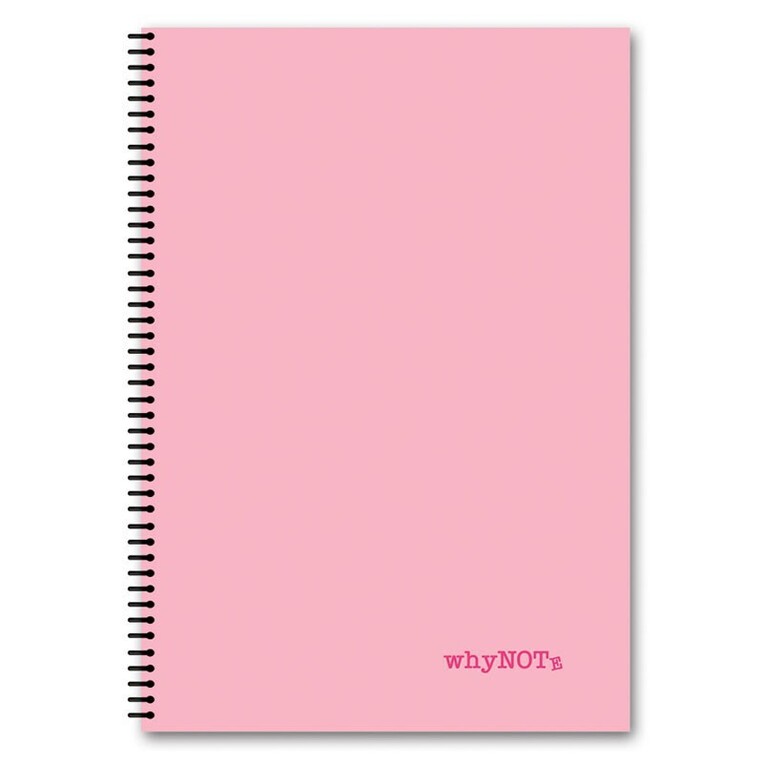 WHYNOTE ΤΕΤΡΑΔΙΟ ΣΠΙΡΑΛ Α4 (21x29,7cm) 2 ΘΕΜΑΤΩΝ 60φ PASTEL ΡΟΖ 810016