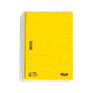 SKAG ΤΕΤΡΑΔΙΟ ΣΠΙΡΑΛ 17x25cm 4 ΘΕΜΑΤΩΝ 120φ BASIC ΚΙΤΡΙΝΟ 276160