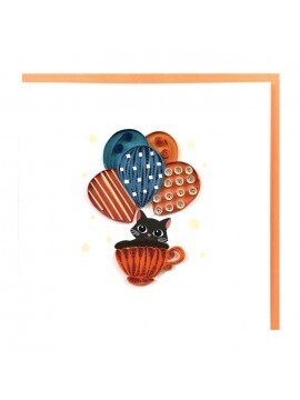 TENDANCES PETITS PETALES ΕΥΧΕΤΗΡΙΑ ΚΑΡΤΑ 15x15cm PP16C ΦΛΥΤΖΑΝΙ ΓΑΤΑΚΙ ΜΠΑΛΟΝΙΑ