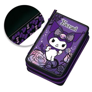 SANRIO ΚΑΣΕΤΙΝΑ ΤΕΤΡΑΓΩΝΗ ΔΙΠΛΗ ΓΕΜΑΤΗ PURPLE KUROMI 252333