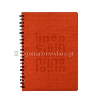 ΝΕΟΧΑΡΤ ΤΕΤΡΑΔΙΟ ΣΠΙΡΑΛ A4 (21x29,7cm) 4 ΘΕΜΑΤΩΝ 120φ LINEN ΚΟΡΑΛΛΙ 29623