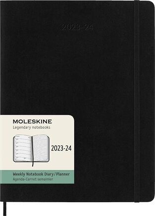 2023 2024 ΗΜΕΡΟΛΟΓΙΟ MOLESKINE XLARGE (19x25cm) SOFT COVER BLACK WEEKLY DIARY (ΕΒΔΟΜΑΔΙΑΙΟ ΗΜΕΡΟΛΟΓΙΟ 18ΜΗΝΟ)