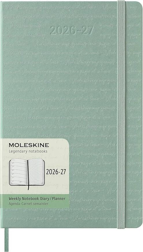2026 2027 ΗΜΕΡΟΛΟΓΙΟ MOLESKINE LARGE (13x21cm) HARD COVER SAGE GREEN WEEKLY DIARY (ΕΒΔΟΜΑΔΙΑΙΟ ΗΜΕΡΟΛΟΓΙΟ 18ΜΗΝΟ)