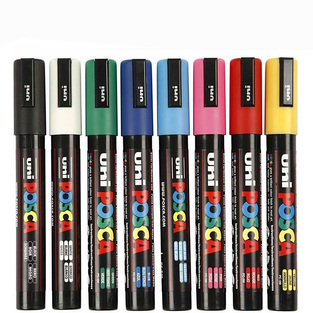 POSCA ΣΕΤ ΜΑΡΚΑΔΟΡΟΙ ΔΙΑΦΟΡΑ ΧΡΩΜΑΤΑ PC-5M 8τεμ