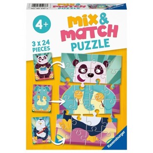 RAVENSBURGER MIX AND MATCH ΠΑΖΛ 3x24 ΤΕΜΑΧΙΩΝ ΑΣΤΕΙΑ ΖΩΑΚΙΑ 05137