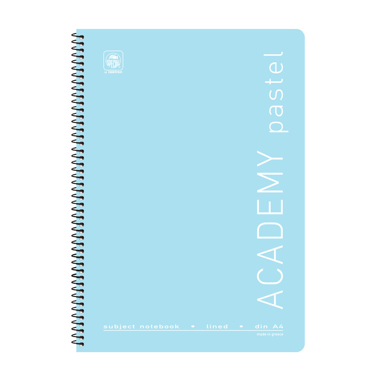SPECIAL BY TYPOTRUST ΤΕΤΡΑΔΙΟ ΣΠΙΡΑΛ ACADEMY PASTEL A4 (21x29,7cm) 2 ΘΕΜΑΤΩΝ 60φ ΓΑΛΑΖΙΟ