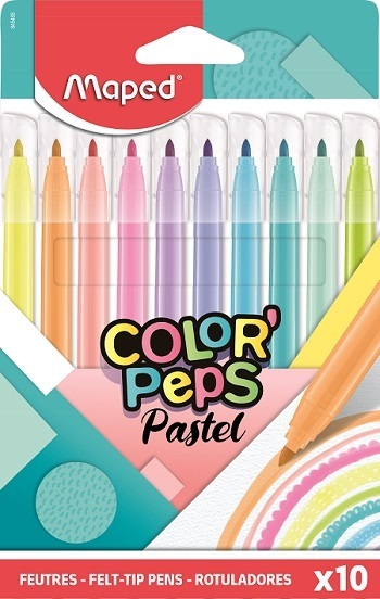 MAPED COLOR PEPS PASTEL ΜΑΡΚΑΔΟΡΟΙ ΛΕΠΤΟΙ 10 ΧΡΩΜΑΤΑ 845469