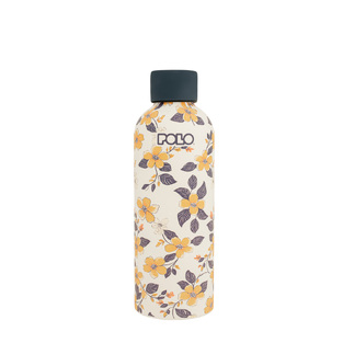 POLO ΠΑΓΟΥΡΙ ΜΠΟΥΚΑΛΙ ΘΕΡΜΟΣ ΑΝΟΞΕΙΔΩΤΟ 500ml BLOSSOM ΑΣΠΡΟ ΜΕ ΚΙΤΡΙΝΑ ΛΟΥΛΟΥΔΙΑ 949032SET 0000