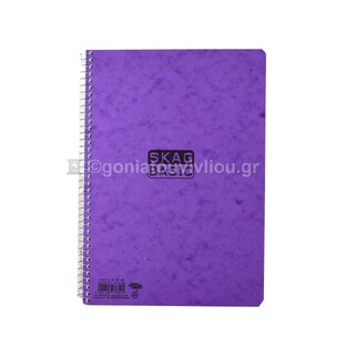 SKAG ΤΕΤΡΑΔΙΟ ΣΠΙΡΑΛ A4 (21x29,7cm) 3 ΘΕΜΑΤΩΝ 90φ BASIC ΜΩΒ 276115