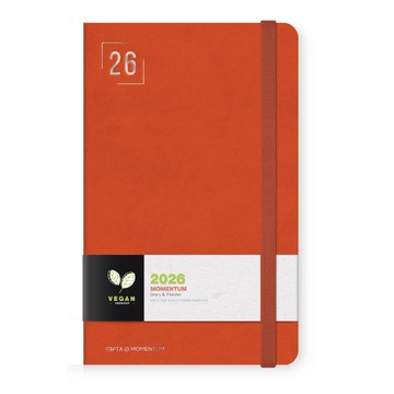 2026 ΗΜΕΡΟΛΟΓΙΟ ΗΜΕΡΗΣΙΟ 17x24cm MOMENTUM SOFT COVER ΠΟΡΤΟΚΑΛΙ ΜΕ ΛΑΣΤΙΧΟ 626131784 (UNIPAP)